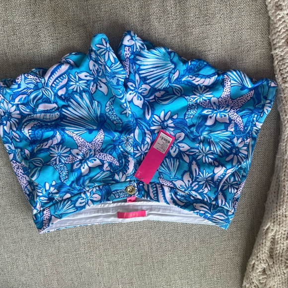 Lilly Pulitzer Vibrant Blue Starfish High Waist Shorts - Picture 2 of 3